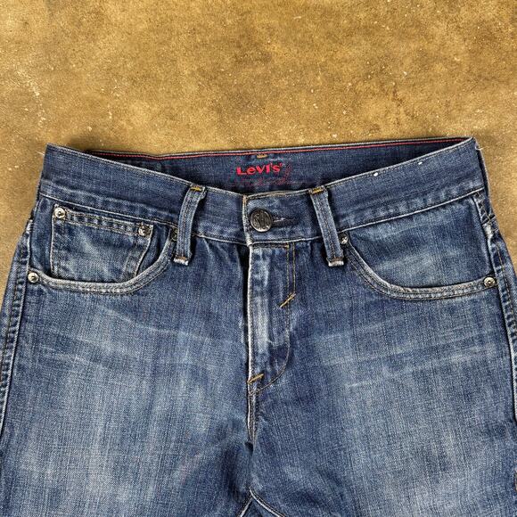 Levi’s Red Skinny Straight Jeans Men’s 30x30 Mid-2000s Archive Dark Wash Vintage - Picture 7 of 16